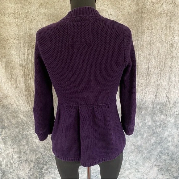 American Eagle Outfitters Deep Purple Cardigan - Picture 3 of 9